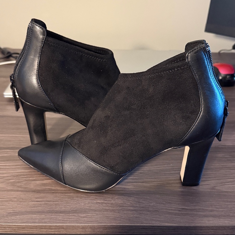 Never Worn! Cole Haan Grand Series. Size 7.5B Black Suede & Leather Boots